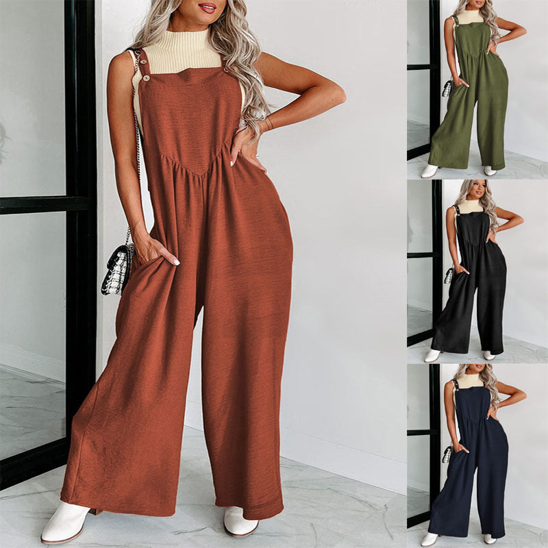 Casual Loose Drooping High Waist Wide Leg Pants For Women